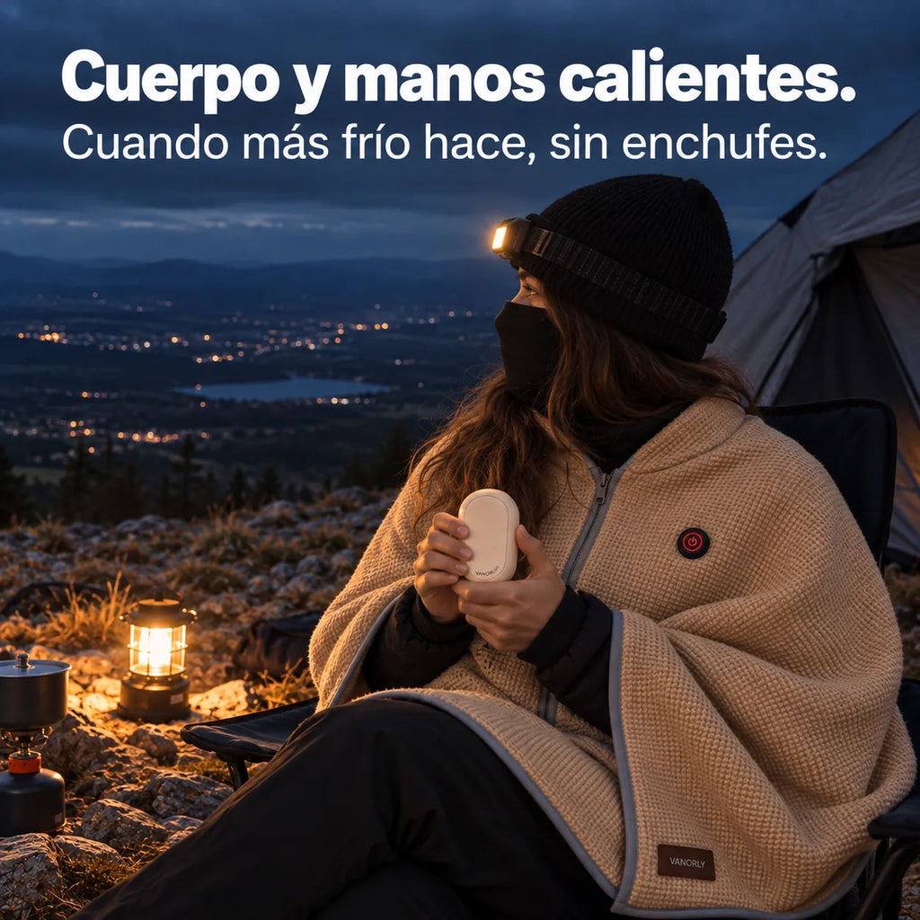 Pack Invierno: manta calefactable + calentador de manos
