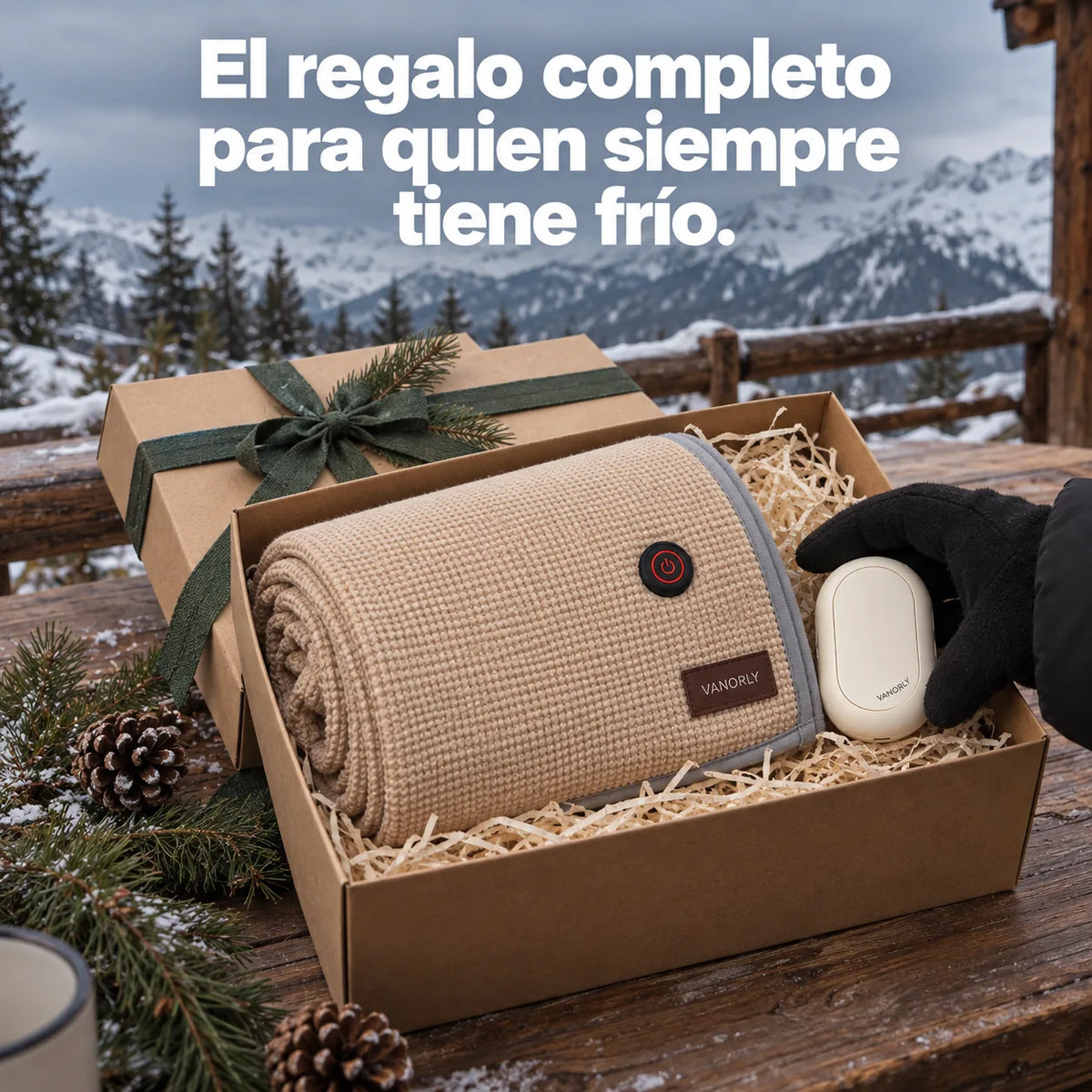 Pack Invierno: manta calefactable + calentador de manos