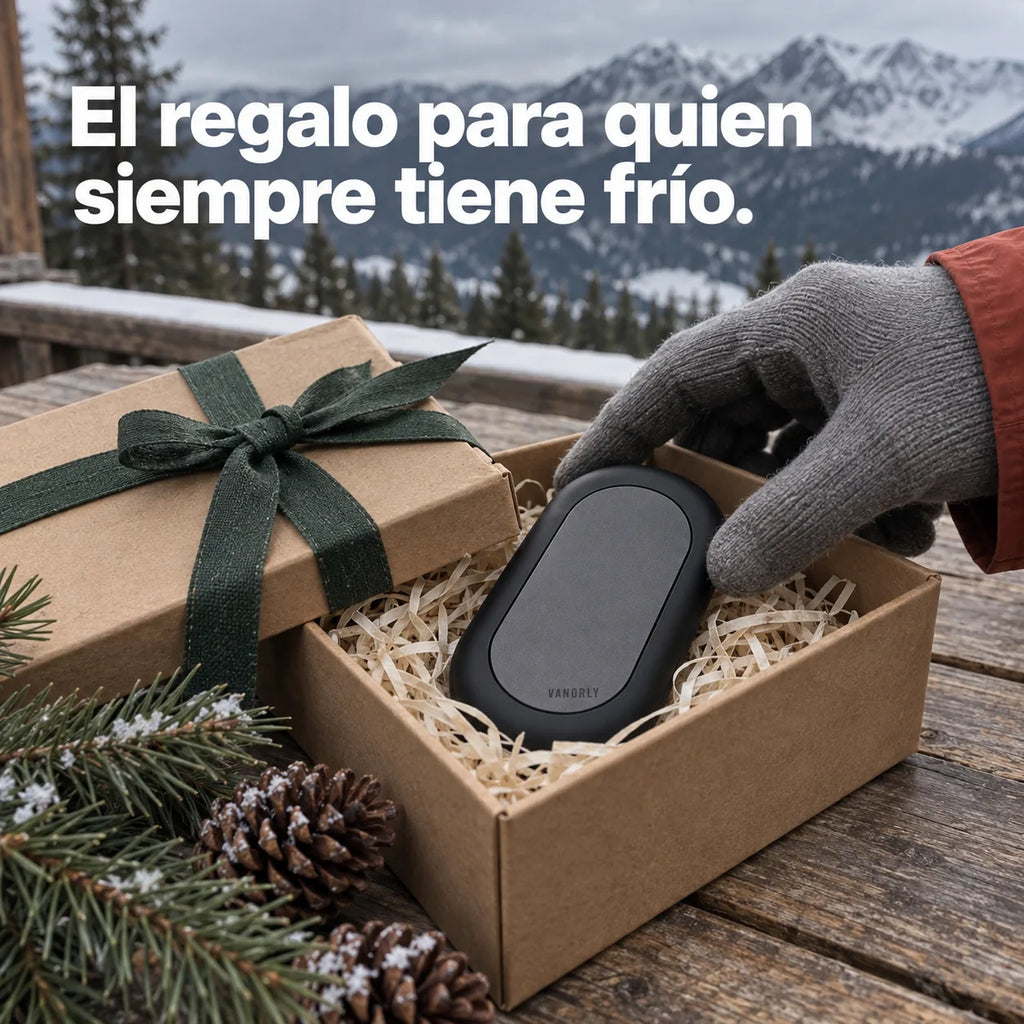 Calentador de manos recargable magnético 2 en 1 · Negro